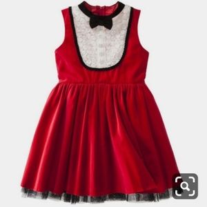 Harajuku Mini red, black, & white velvet dress